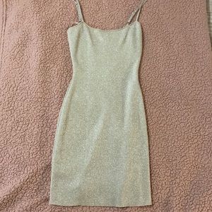 SUPERDOWN Gold Sparkly Dress
